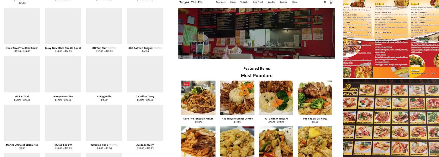 Teriyaki Thai Etc Menu