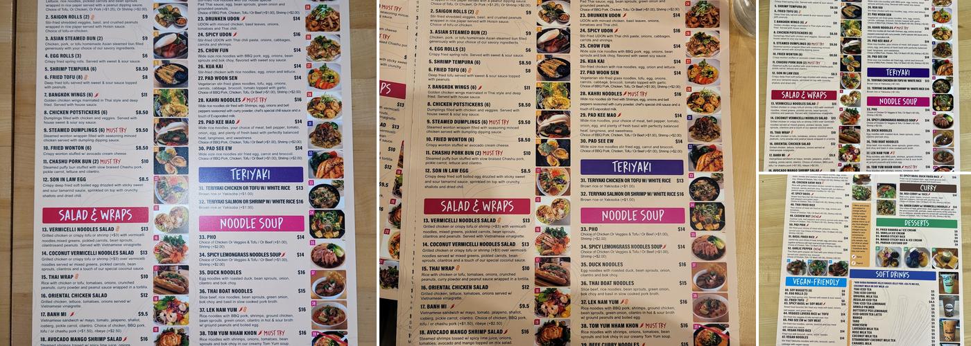 Ei8ht Noodles Menu