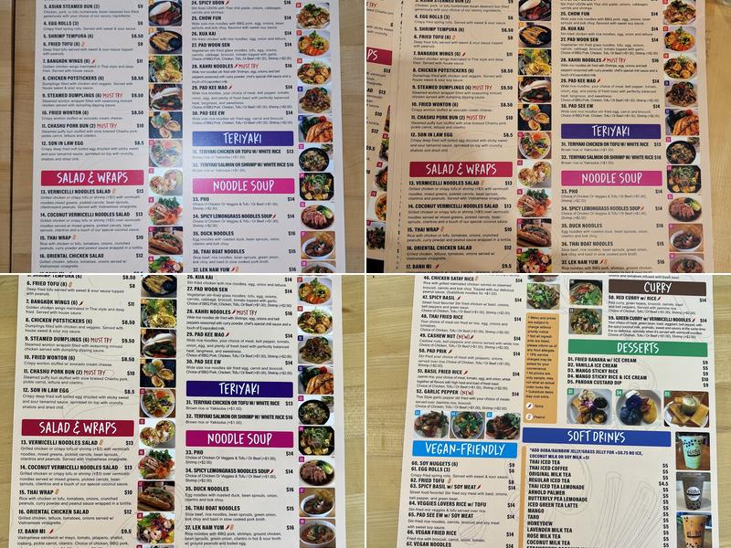 Ei8ht Noodles Menu