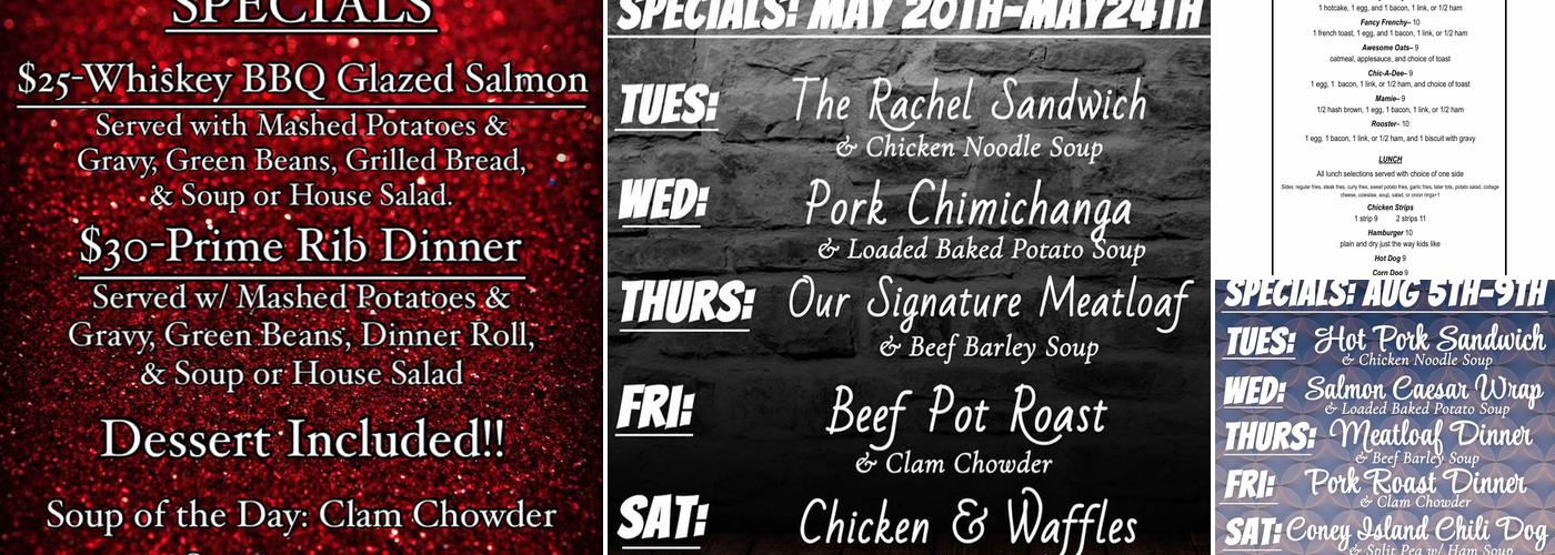 Ichabod's Restaurant Menu