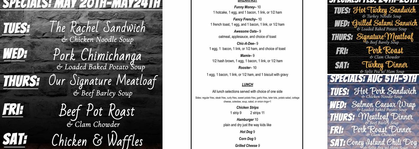 Ichabod's Restaurant Menu