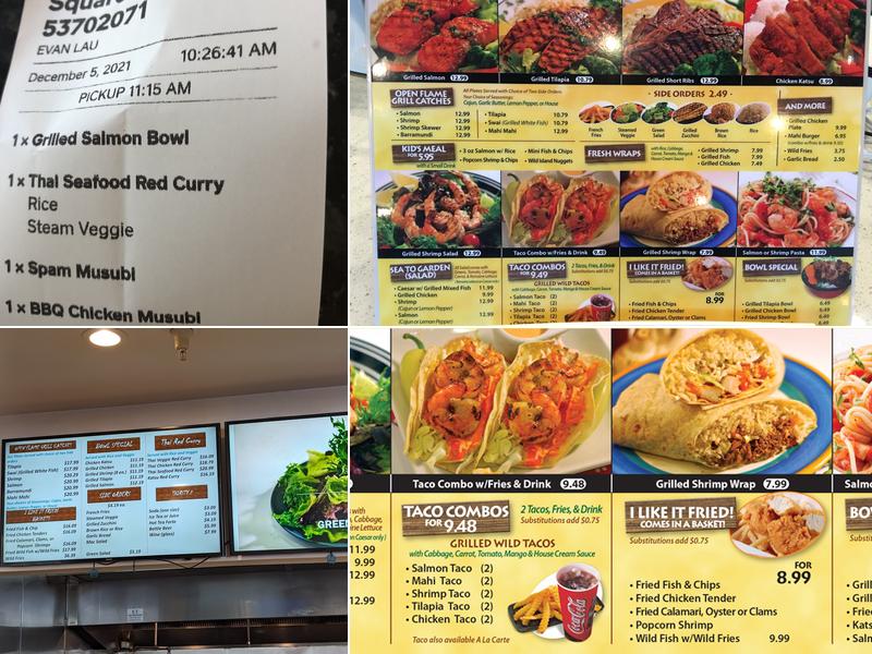 Fish's Wild Menu