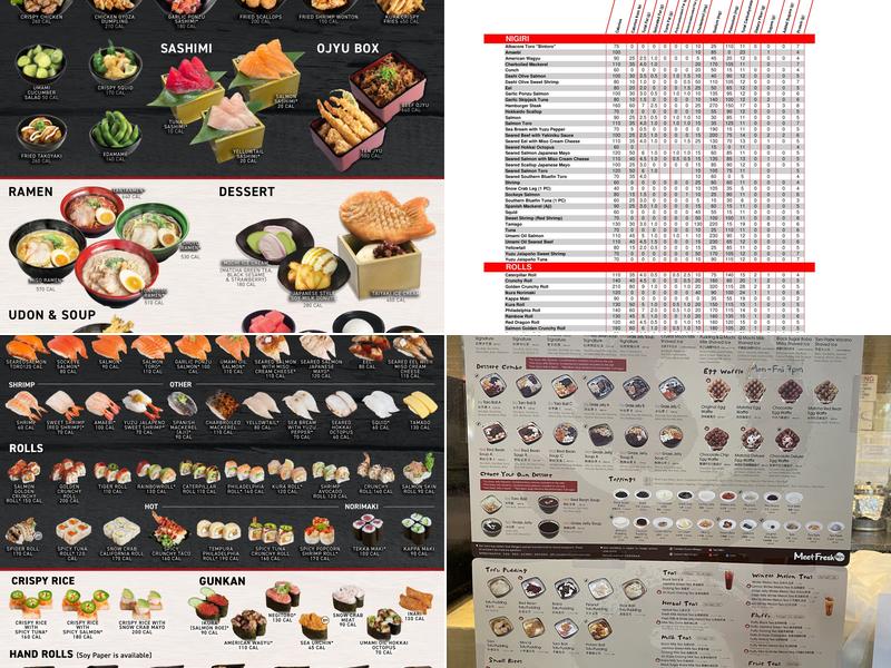 Kura Revolving Sushi Bar Menu