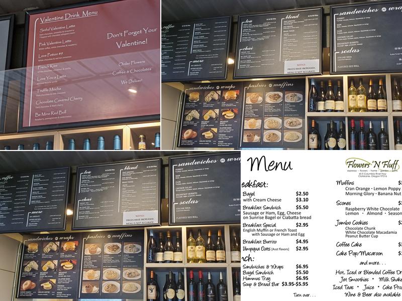 Flowers N Fluff Menu