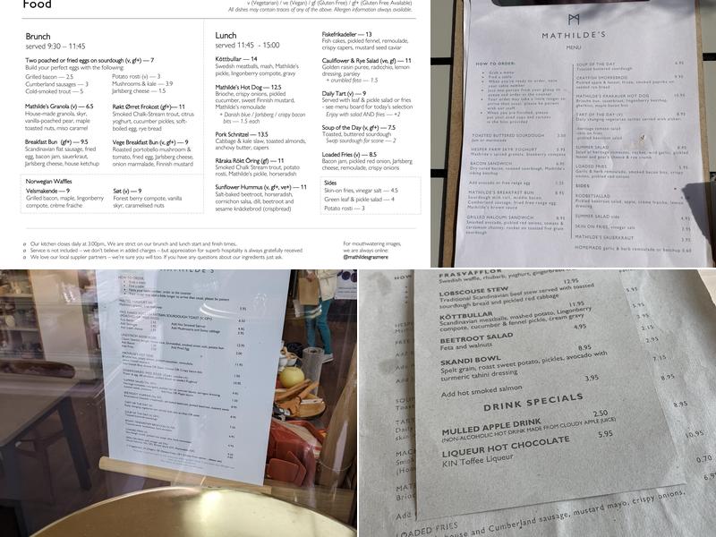 Mathilde’s Café Menu