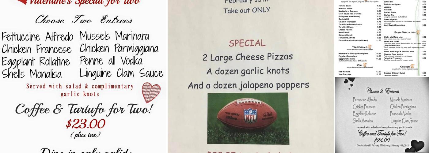 Terranova Pizzeria & Trattoria Menu