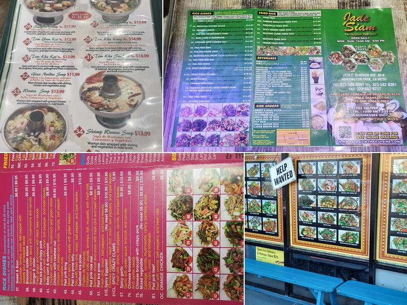 Jade Siam Menu
