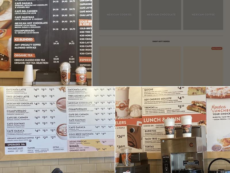 La Monarca Bakery & Cafe Menu