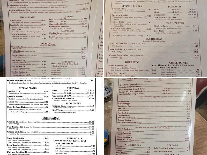 Nancy's Silver Cafe Menu