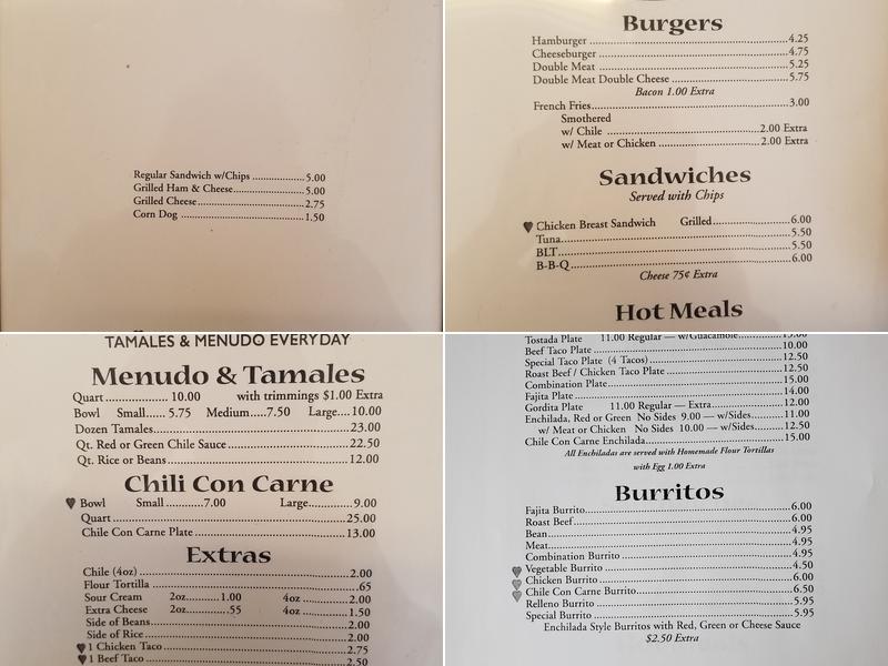 Grinder Mill Menu