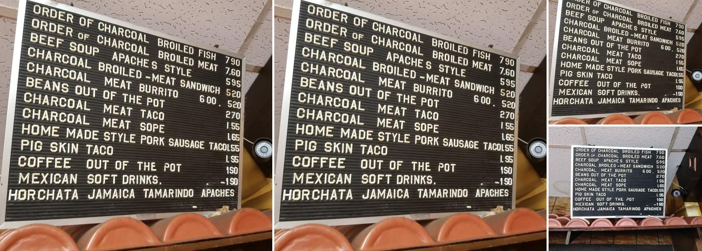 Apache's Carnes Al Carbon Menu
