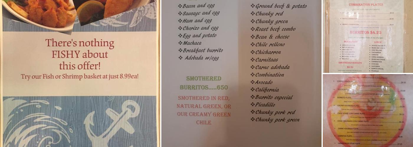 El Burrito Caliente Menu