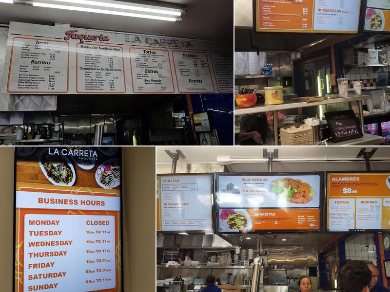 La Carreta Taqueria Menu