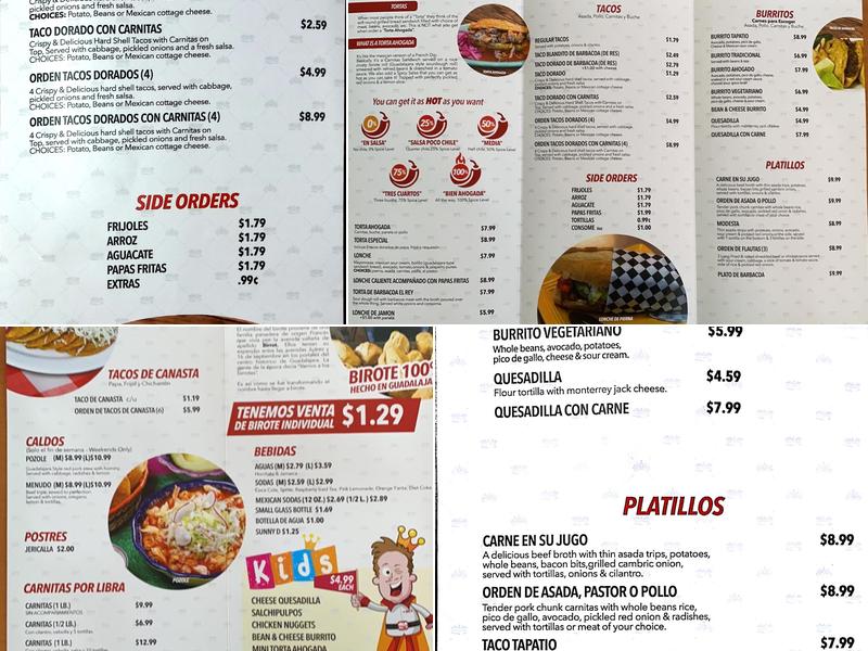 Tortas Ahogadas El Rey Menu