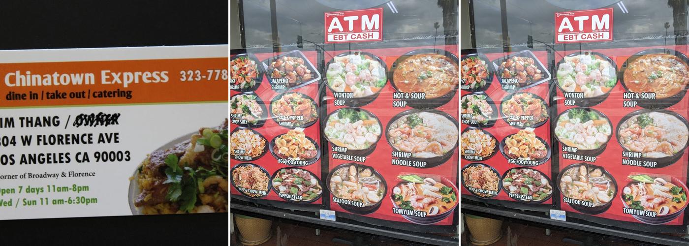 Chinatown Express Menu