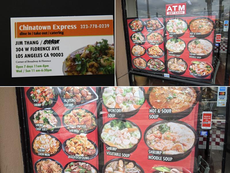 Chinatown Express Menu