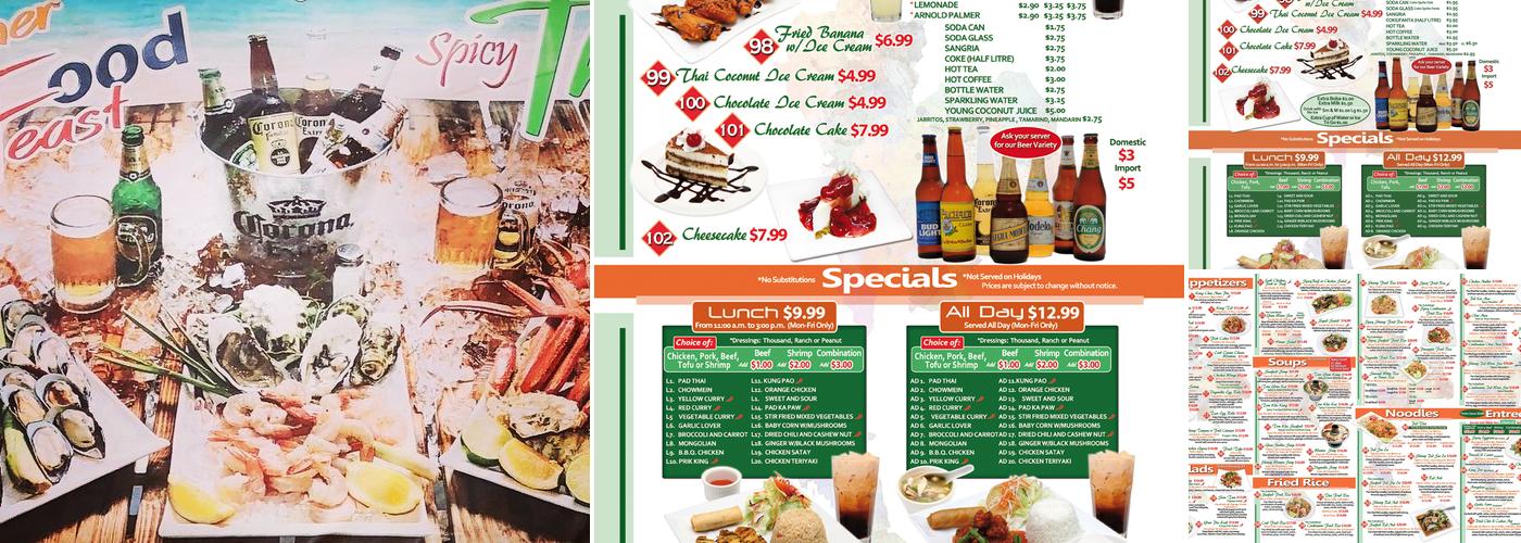 Ariya Thai Kitchen Menu