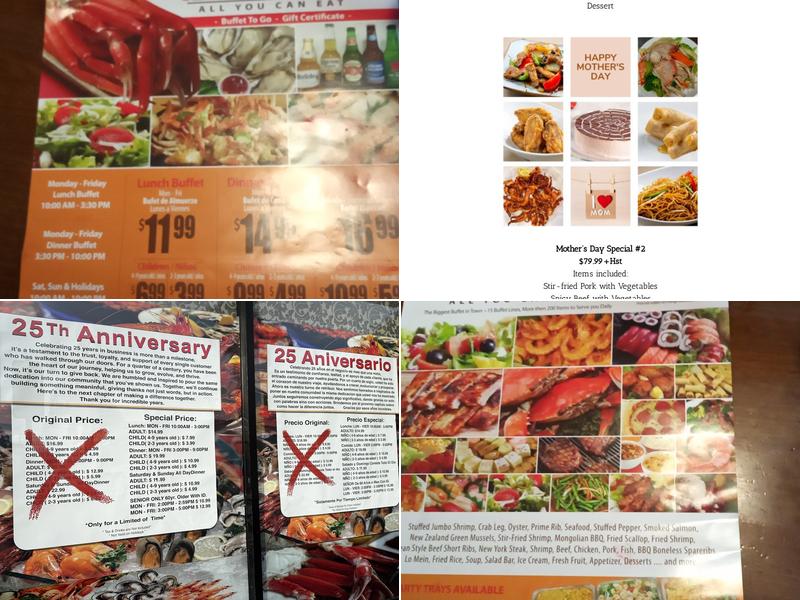King's Buffet Menu