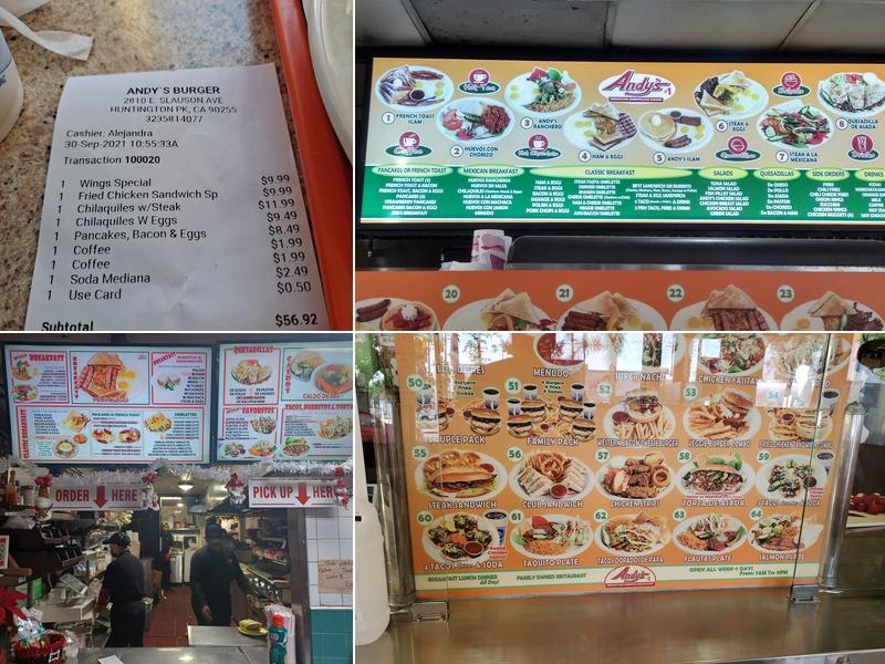 Andy's Menu