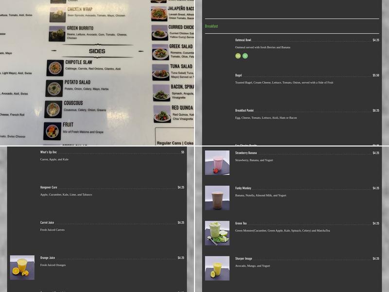 Thirty5 Degrees Menu