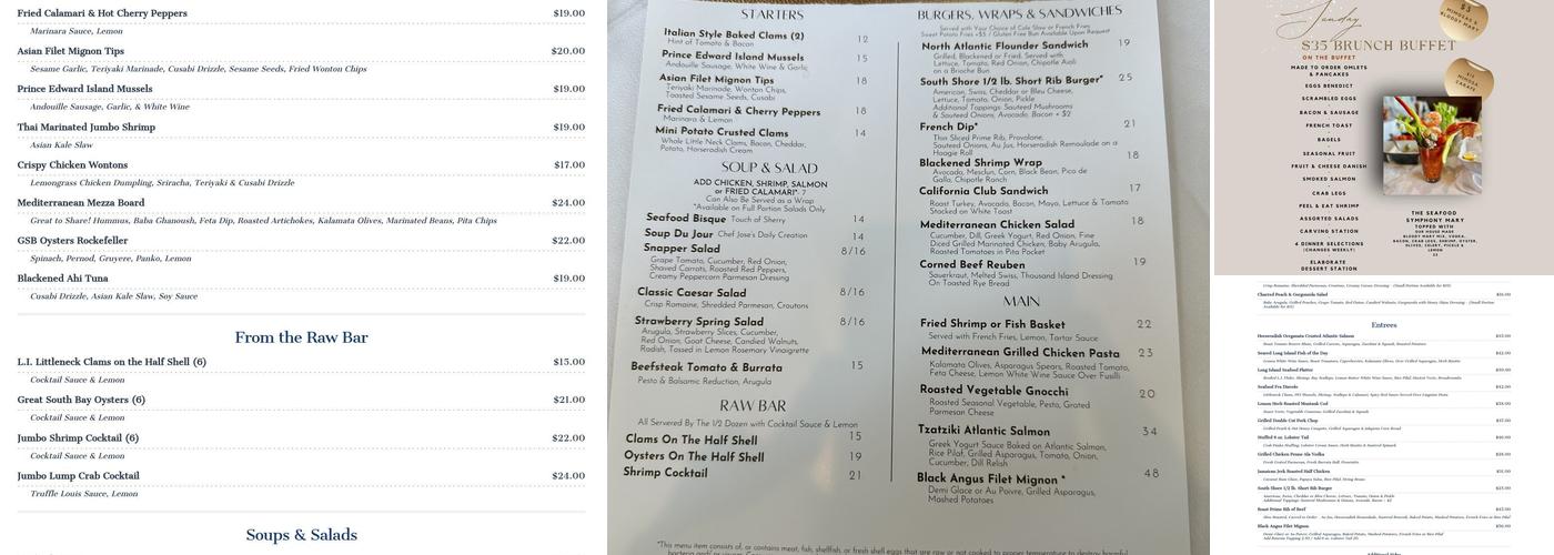 The Snapper Inn Menu