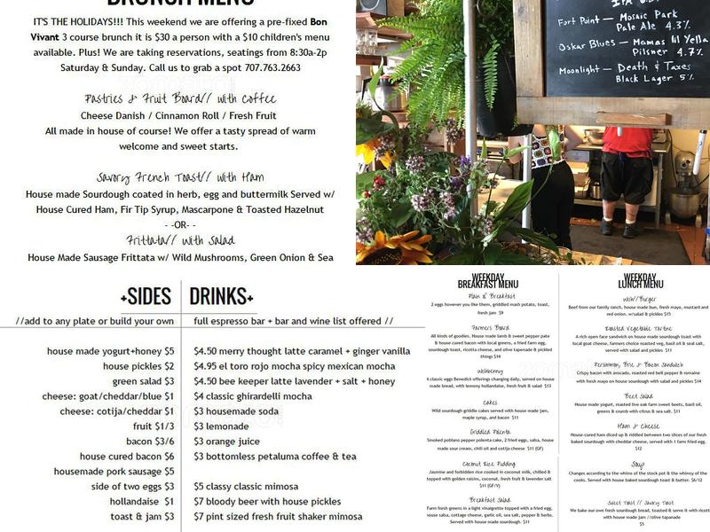 Tilted Earth Herbal Menu