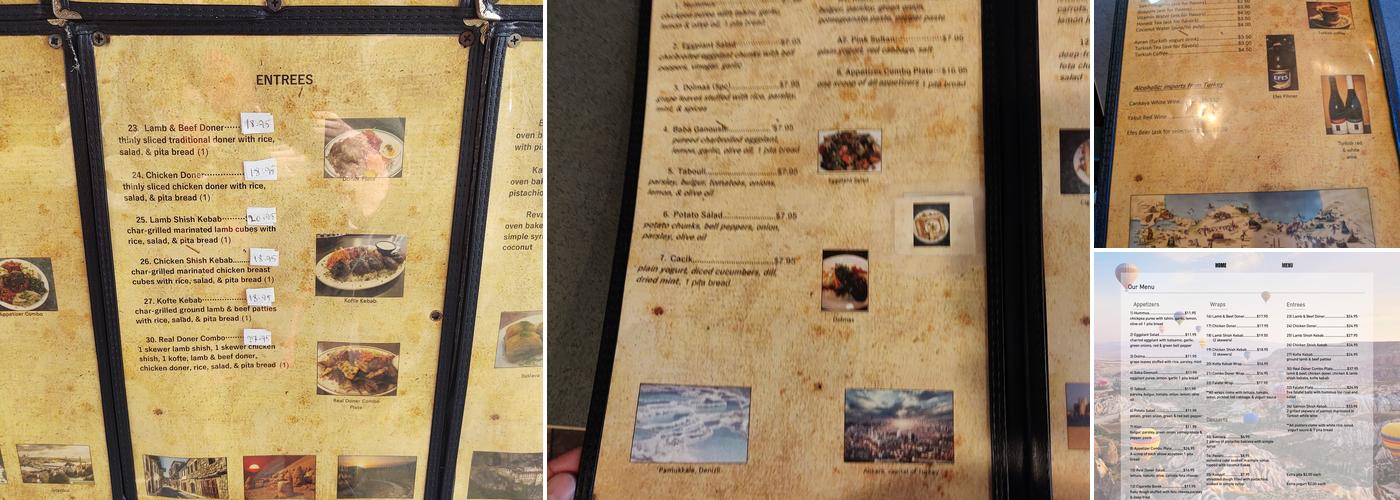 Real Döner Turkish Food Menu
