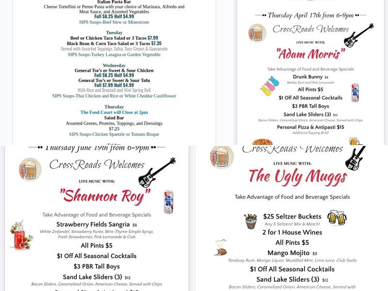 Crossroads Grill and Cafe Menu