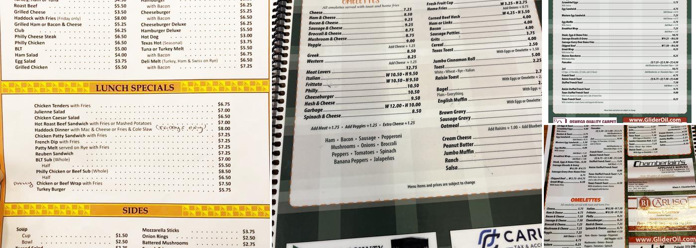 Dahls Diner Menu