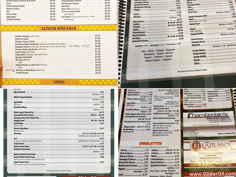 Dahls Diner Menu
