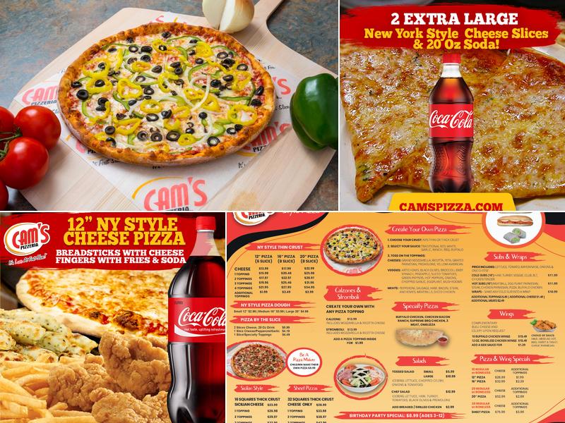 Cam's Pizzeria Menu
