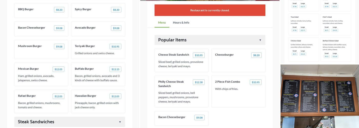 Original Buffalo Wings Menu