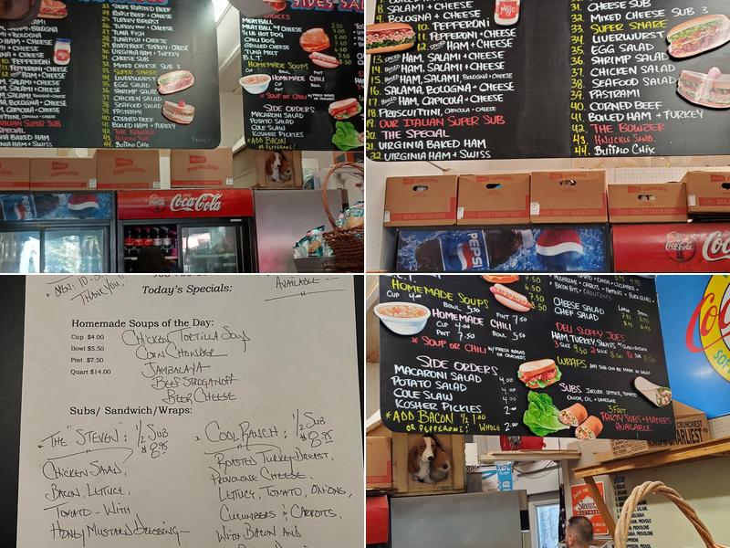 Ye Olde Sub Base Menu