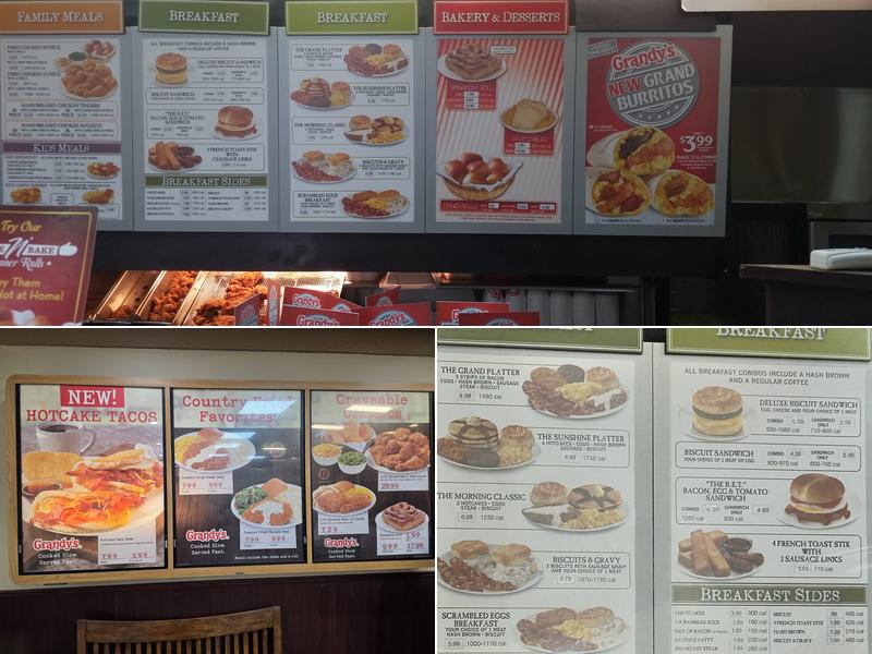 Grandy's Menu