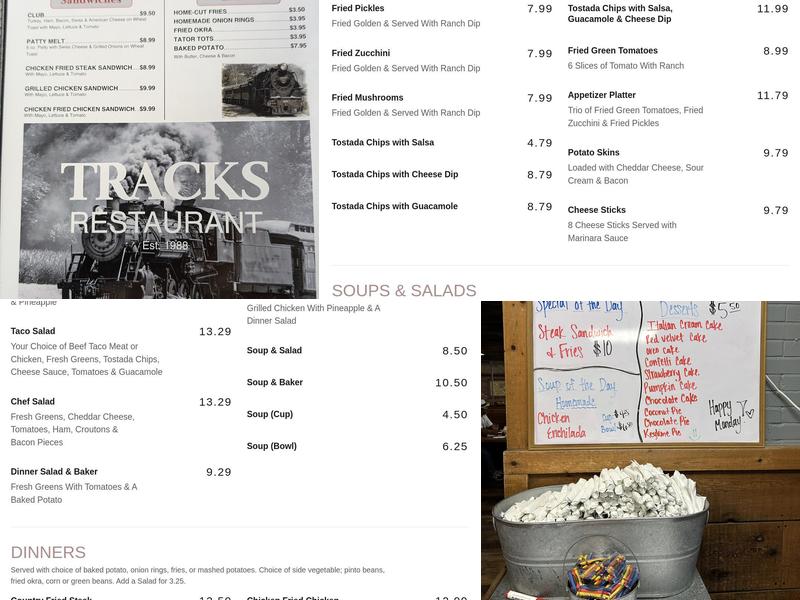 Tracks Menu