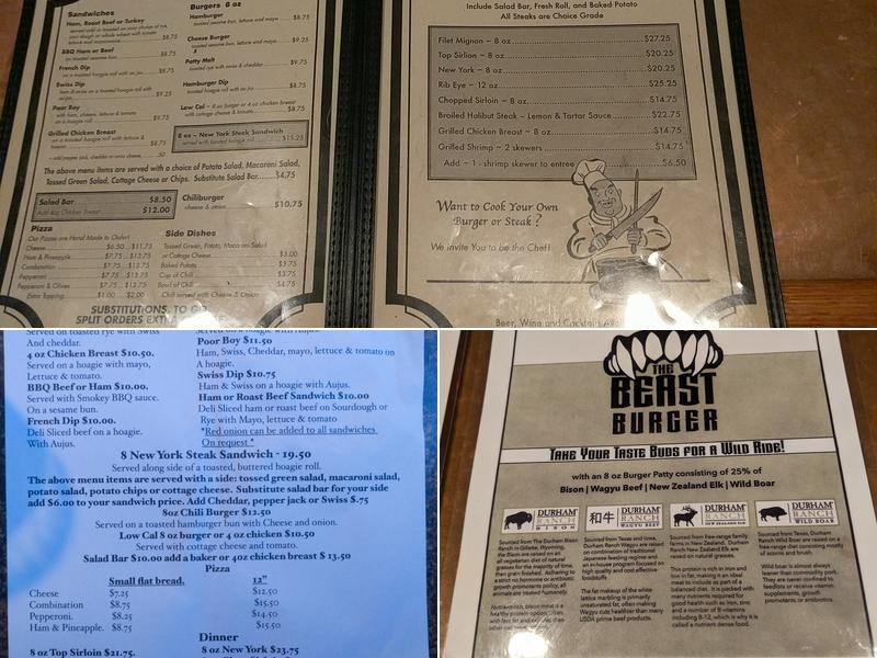 Longfellow's Inn Menu