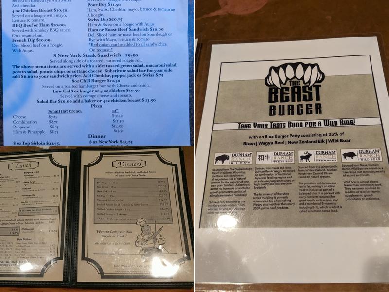 Longfellow's Inn Menu