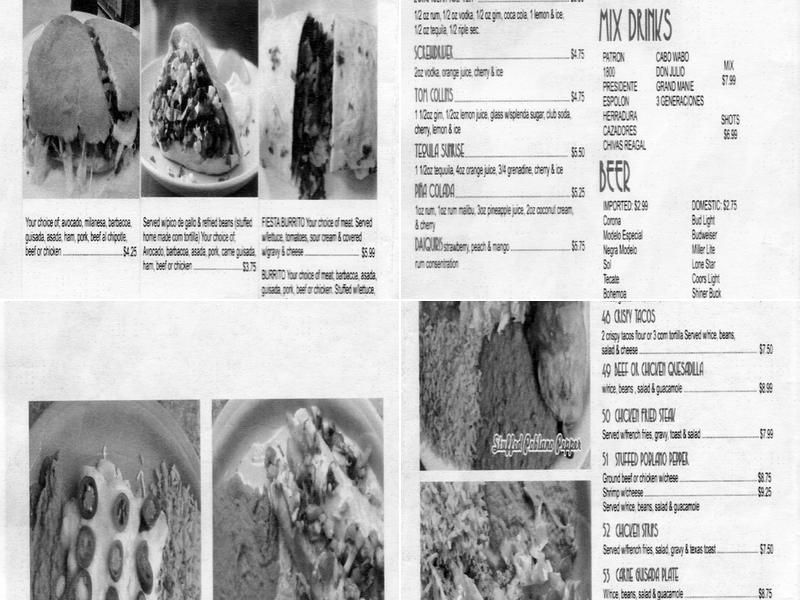 El Charro Menu