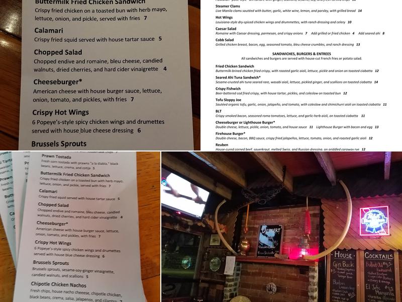 Lighthouse Restaurant & Bar Menu