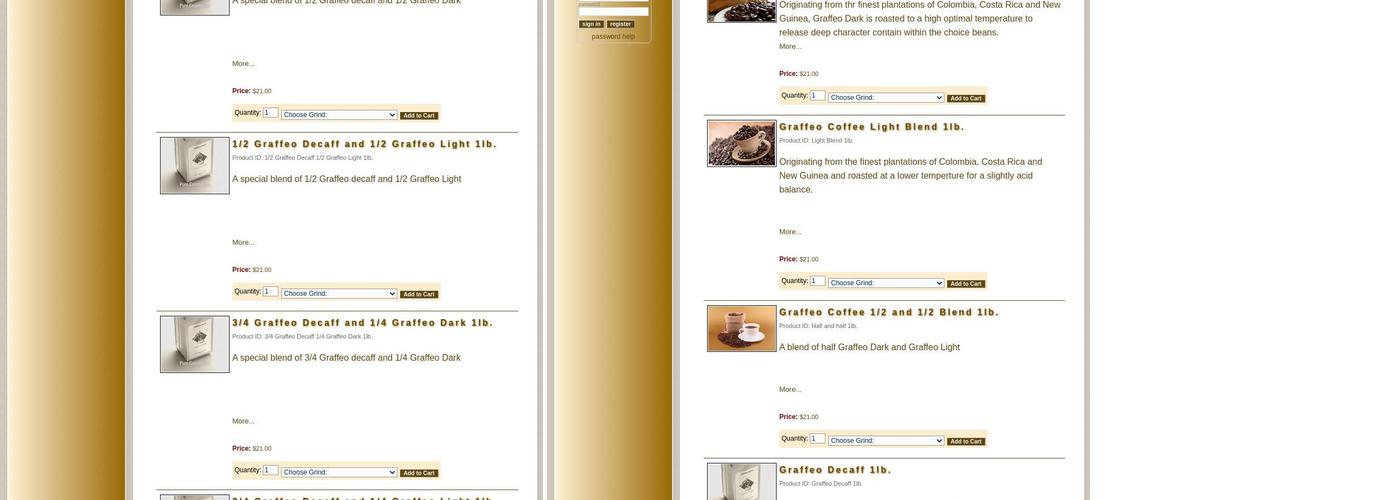 Graffeo Coffee Roasting Co. Menu