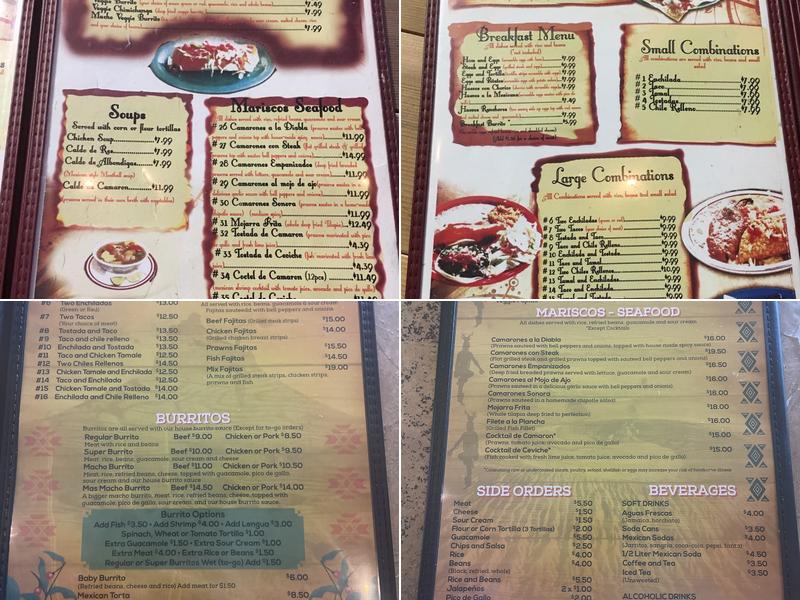 Sonora Market & Taqueria Menu