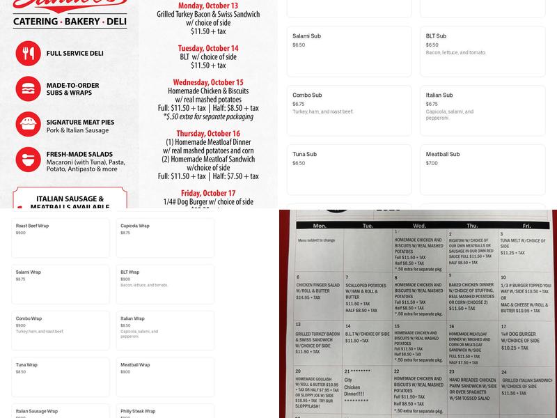 Sandee's Brooklyn Square Cafe Menu