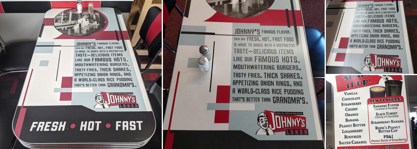 Johnny's Lunch Menu