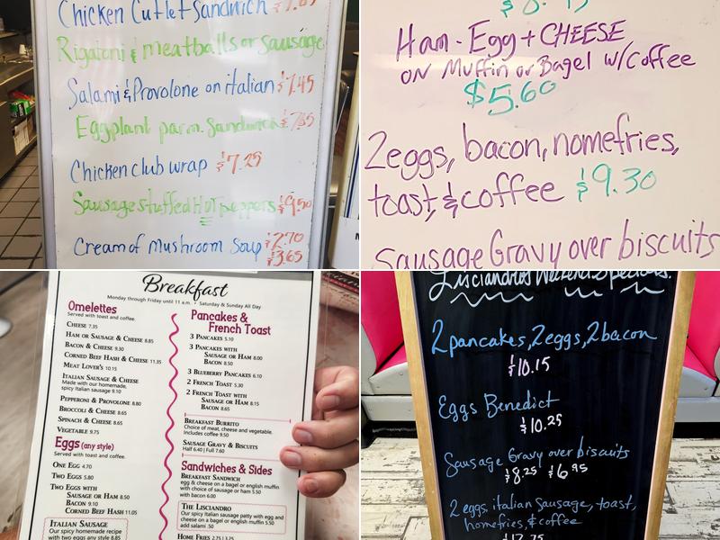 Lisciandro's Restaurant Menu