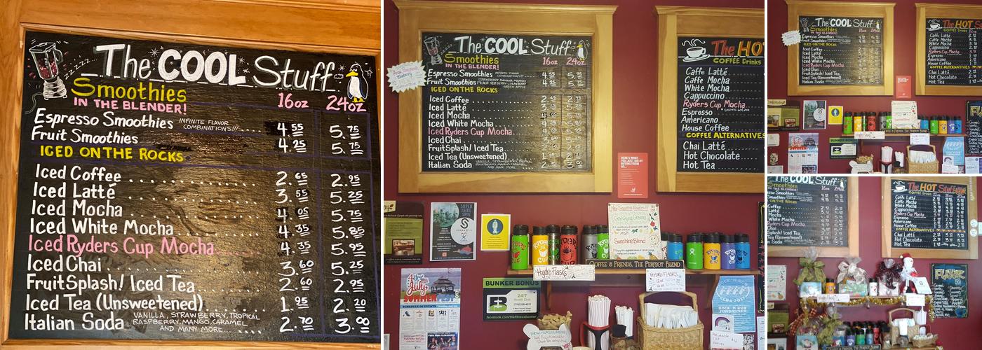 Ryders Cup Coffee Shop Menu