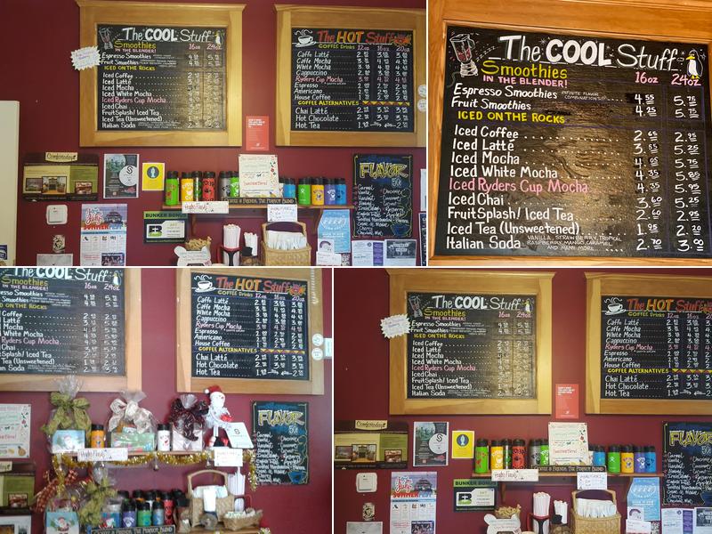 Ryders Cup Coffee Shop Menu