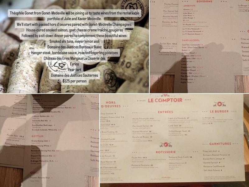 Le Comptoir Menu