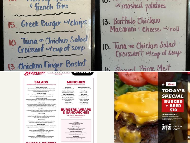 Jeremy's Belview Menu