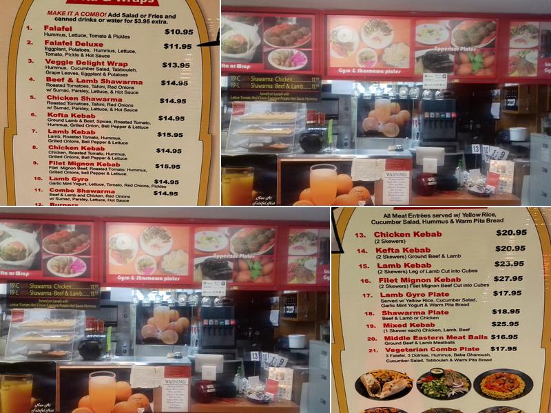 Falafel Hut San Rafael Menu