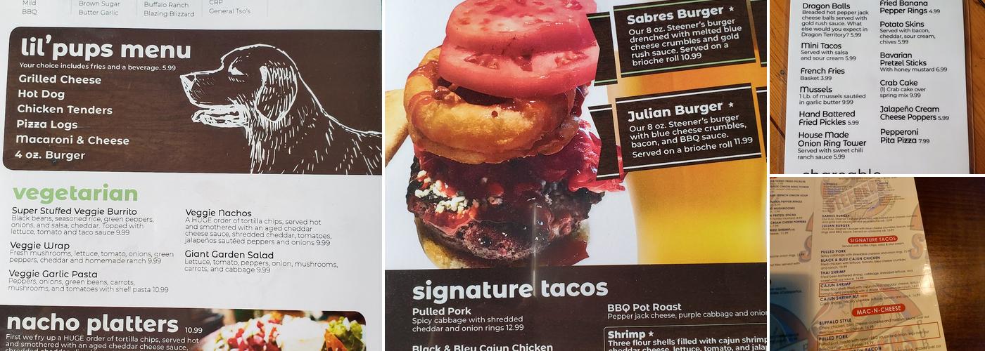 Steener's Pub Menu